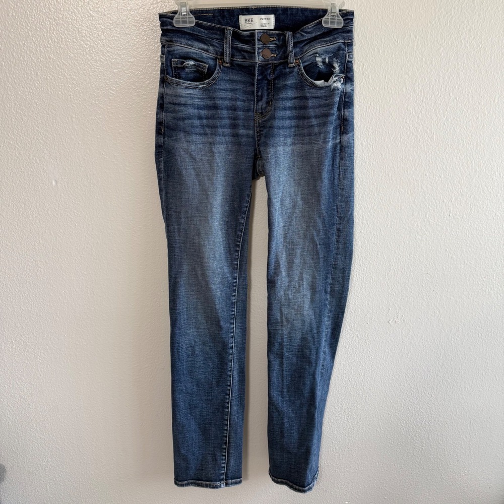 BKE Denim Payton Size 24 Universal Fit Mid Rise Straight Leg Jeans Western